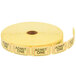 A roll of yellow Carnival King "Admit One" tickets.
