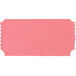 A roll of pink rectangular paper tickets with white "Admit One" text and borders.