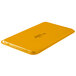 A yellow rectangular Cambro fiberglass tray with black text.