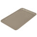 A rectangular Cambro fiberglass tray in a brown finish.