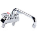 A chrome Regency deck-mount bar faucet with two handles and an 8" swing spout.