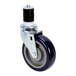 A set of six Eagle Group zinc swivel stem casters with black rubber tires.