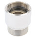A silver T&S EZ-SWIVEL-CZ rigid adapter with a round metal ring on one end.