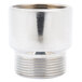 A silver T&S EZ-SWIVEL-CZ rigid adapter with a stainless steel thread.