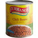 A #10 can of Furmano's Spiced Chili Beans with a yellow label.