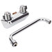 A Regency wall mount bar sink faucet with a 10" swing spout and a handle.