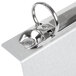 A silver Menu Solutions Alumitique aluminum ring with a clip.