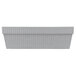 A grey rectangular granite cast aluminum square bowl.