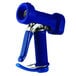 A stainless steel T&S pre-rinse water gun with a blue rubber cover on the handle.