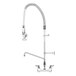 A T&S wall mount pet grooming faucet with a hose nozzle.