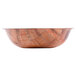A Thunder Group woven wood salad bowl with a brown finish.