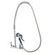 A T&S stainless steel pet grooming faucet with a hose.