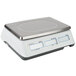 A white and grey Cardinal Detecto D15 digital price computing scale on a counter.