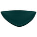 A hunter green triangle shaped Tablecraft display bowl with white speckles.