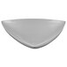 A white triangle shaped Tablecraft display bowl.