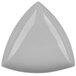 A natural cast aluminum triangle display bowl.
