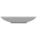 A natural cast aluminum triangle display bowl with a white background.