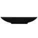A Tablecraft black cast aluminum triangle display bowl with speckled spots in the black finish.