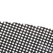 A close up of a black grid of mesh fabric.