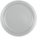 A white paper plate with a white border.