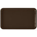 A rectangular brown Cambro fiberglass tray.