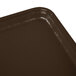 A brown rectangular Cambro fiberglass tray.