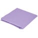 A folded purple table cover on a white background.