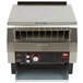 A stainless steel and black Hatco TQ-1800H commercial toaster machine.