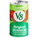 A green V8 Original Vegetable Juice can with a white label and a logo on it.