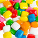 A close up of a pile of colorful Dutch Treat bubble gum bits.