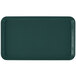 A rectangular teal tray with a white border.