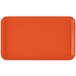 A rectangular orange Cambro tray.