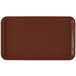 A rectangular brown Cambro tray with a real rust finish.