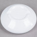 A white melamine butter dish with a lid.