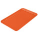 A rectangular Cambro citrus orange fiberglass tray.