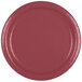 A close-up of a red Creative Converting paper plate.
