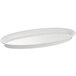 A white oval platter with a handle.