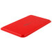 A case of 12 red rectangular fiberglass trays.
