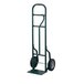 A green Harper hand truck with loop handle and solid rubber wheels.