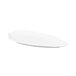 A white Elite Global Solutions melamine platter with a leaf pattern.
