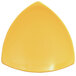 A yellow triangle shaped Elite Global Solutions melamine plate.