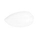 An Elite Global Solutions white melamine platter with a leaf pattern.