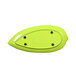 A lime green melamine platter with leaf design.