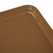 A rectangular Cambro tray in suede brown.
