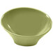An Elite Global Solutions weeping willow green melamine bowl.
