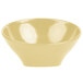 A close up of an Elite Global Solutions Pappasan melamine bowl in yellow.