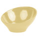 An Elite Global Solutions Pappasan melamine bowl in yellow on a white background.