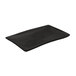 A black rectangular melamine tray with a curved edge and a black handle.
