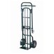 A green Harper hand truck with wheels and handles.