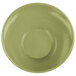 An Elite Global Solutions weeping willow green melamine bowl with a slanted edge.